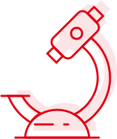 red microscope icon